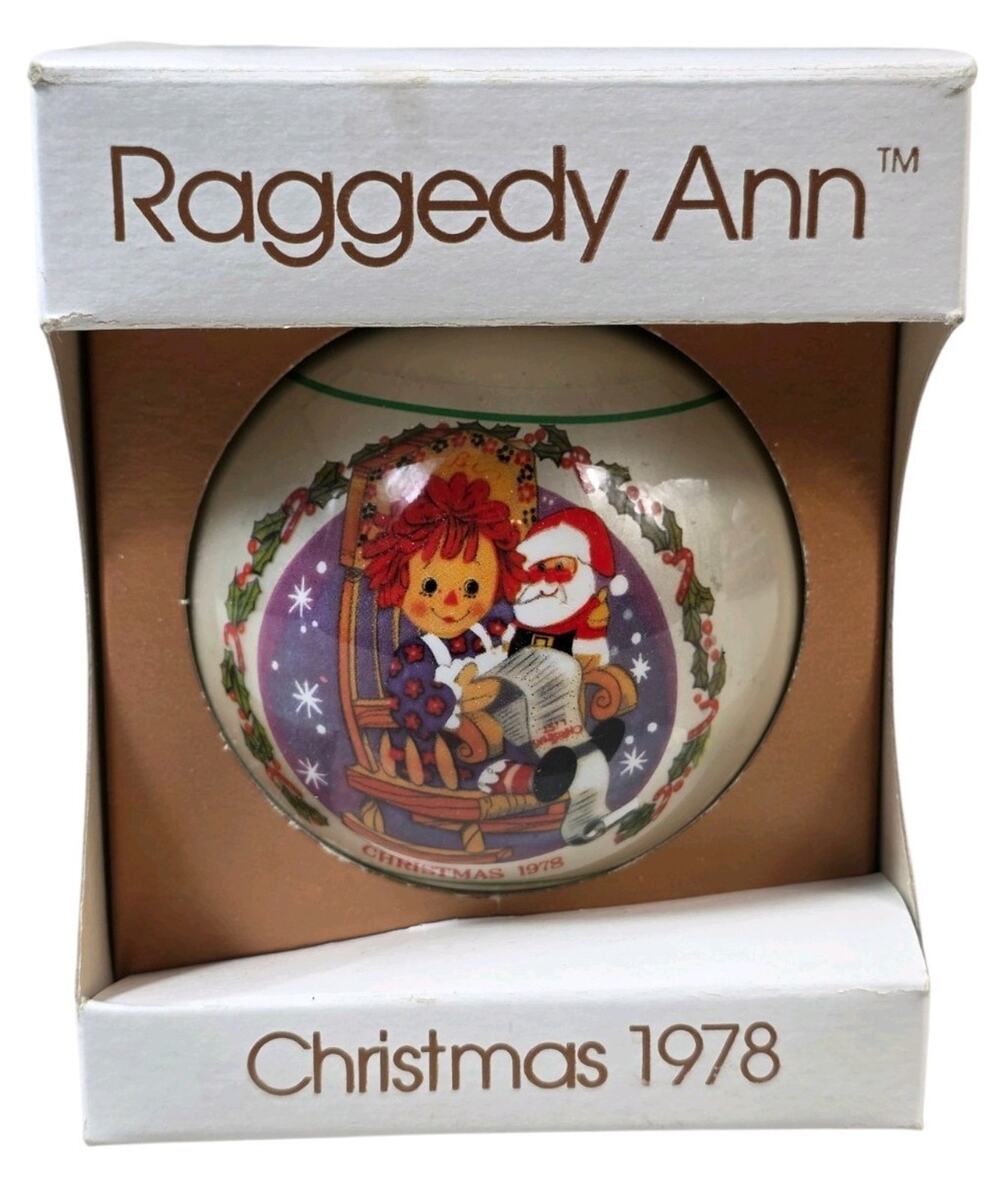 Raggedy Ann Vintage Schmid Christmas Ornament 1978